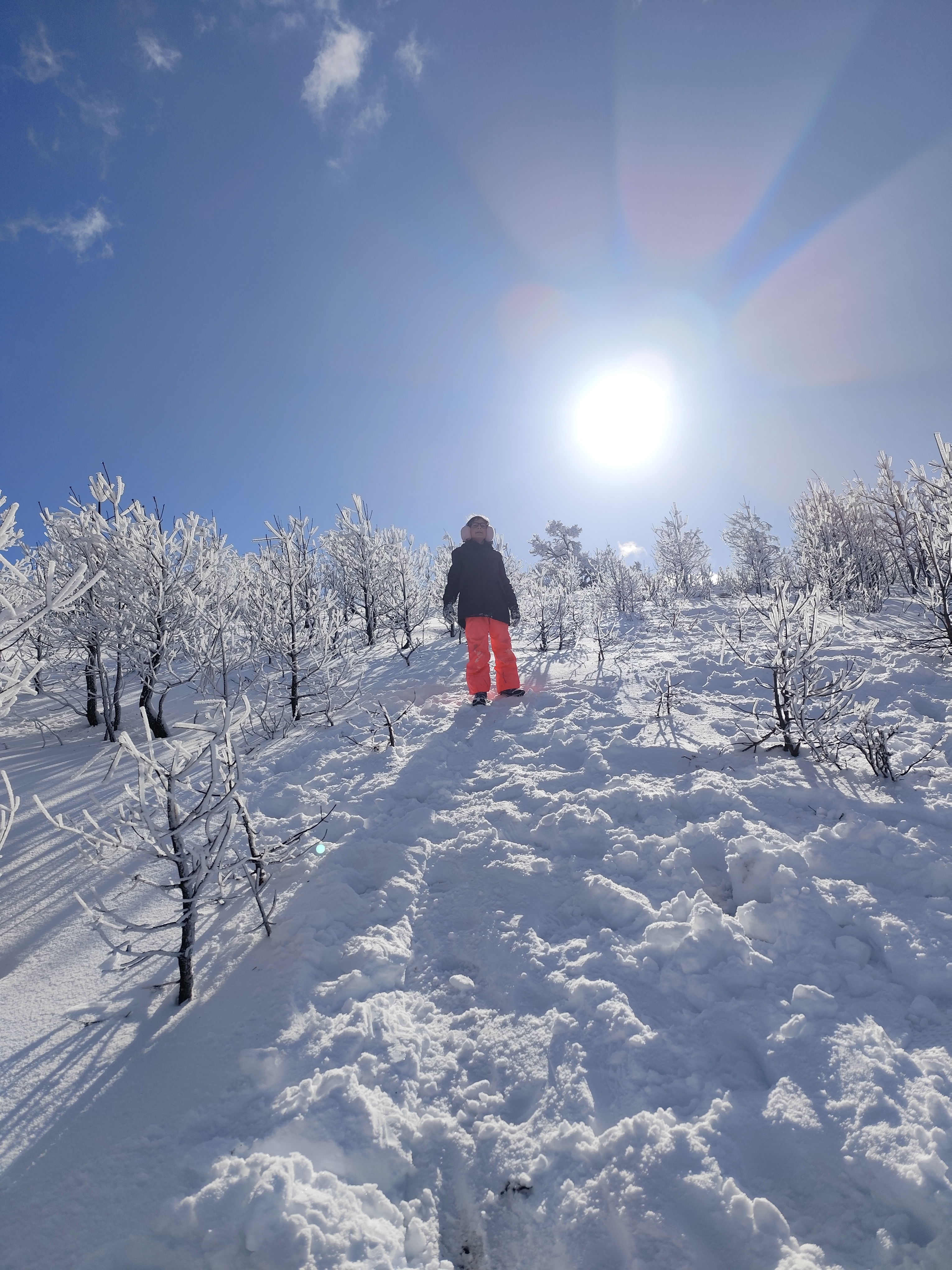 En la nieve